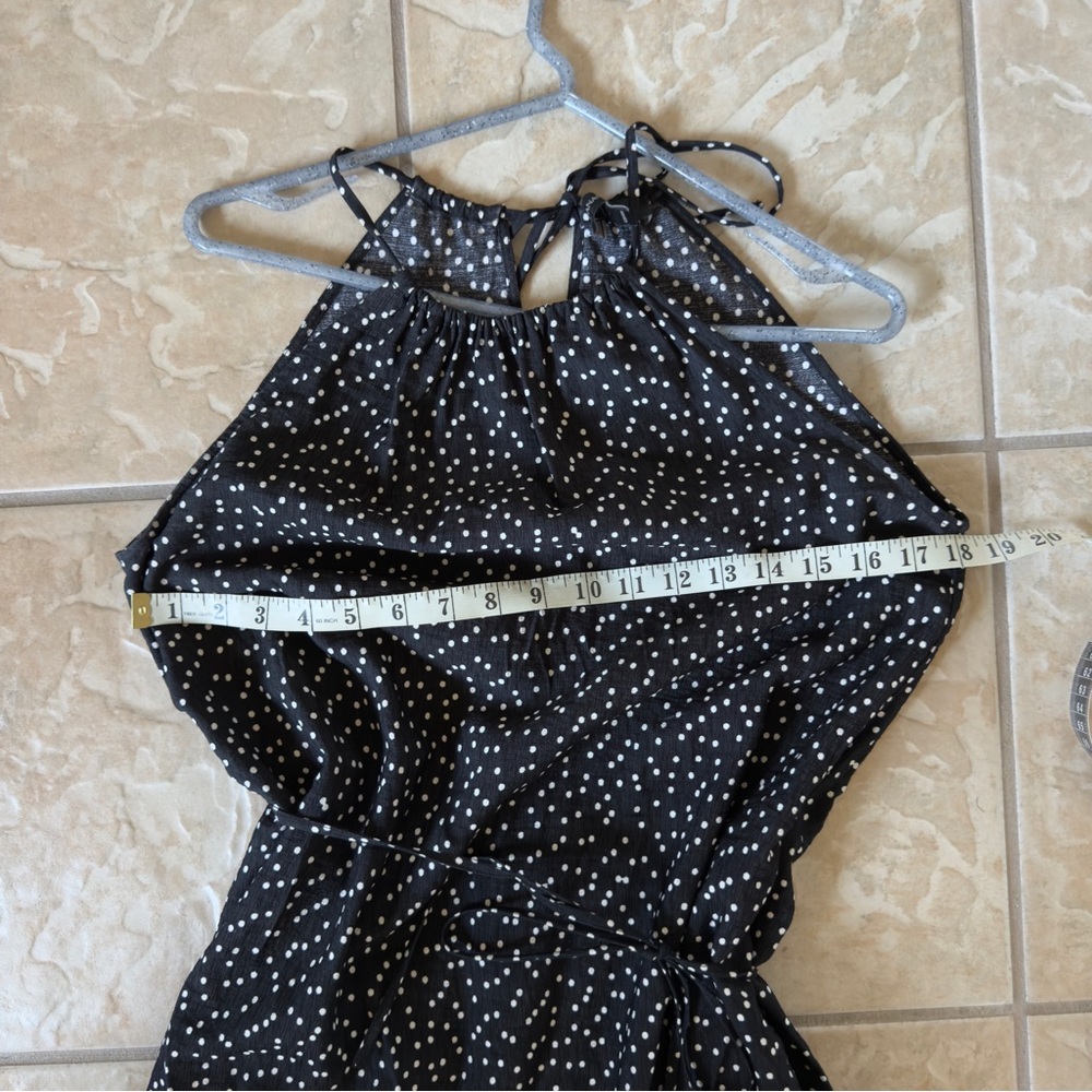 Banana Republic Black and White Polka Dot Midi Dress - Picture 7 of 7